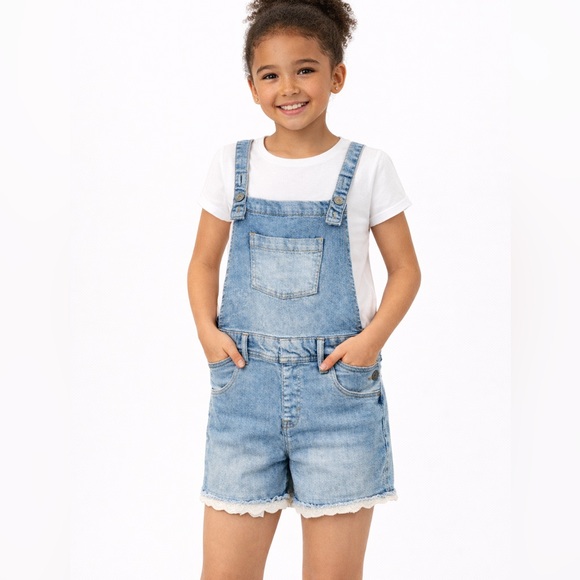 Cat & Jack Other - Cat & Jack Denim Short Overalls Size 10/12